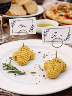 Gnocchi Place Card Holders, Italian Food Table Decor, Food Label/Photo Holder